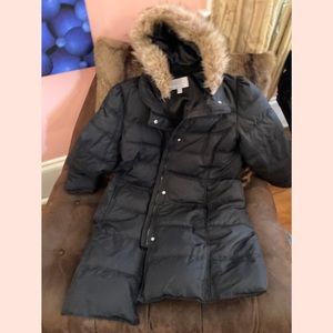 Puffer Coat with removable fake fur trimmed hood, old navy, sz XL